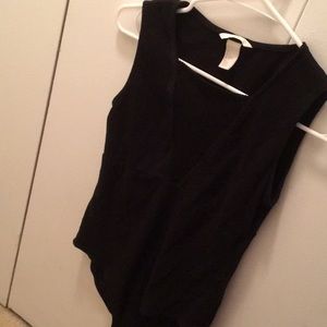 Black h&m mesh bodysuit